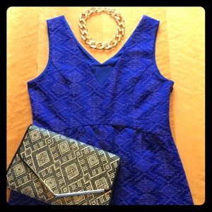 Anthropologie Embroidered Pattern Dress W/ Pockets