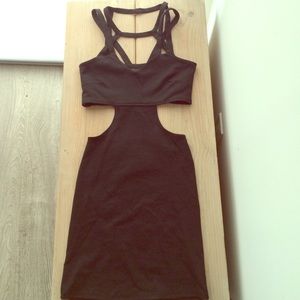 Nasty Gal Black Cut Out Dress