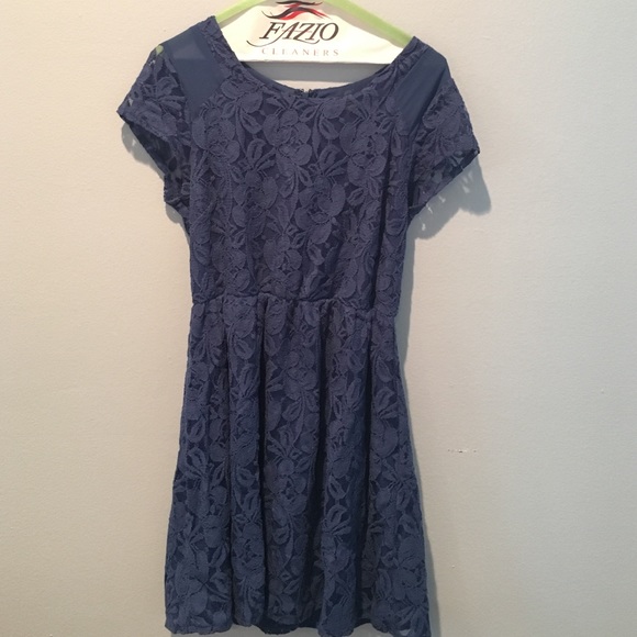 Coincidence + Chance Blue Lace skater dress