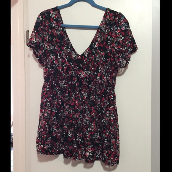 Sheer Floral Blouse