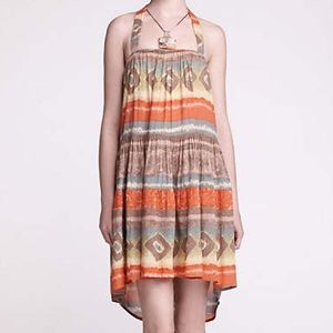 Anthropologie Maple Topock Halter Dress