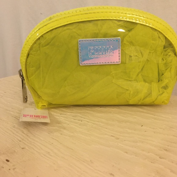Victoria's Secret Makeup Bag Neon Yellow