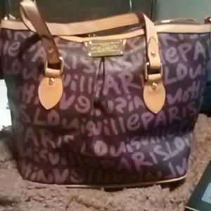Purple not authentic "louis vuitton" purse