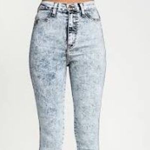 Bullhead Denim light acid washed High Waisted