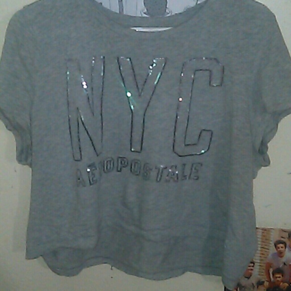 Gray crop top