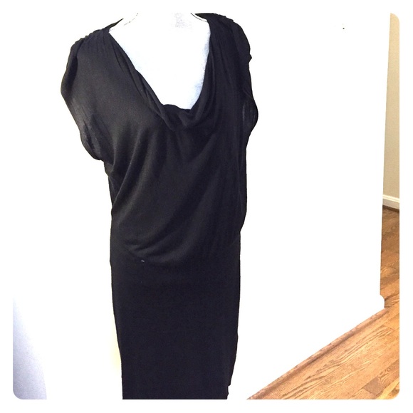 Express black cowl neck cotton dress GUC