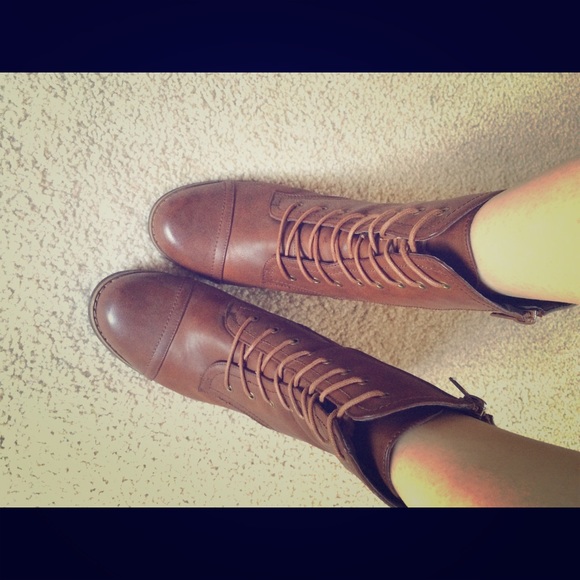 Forever 21 Combat Booties with Heel