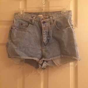Denim high waisted shorts