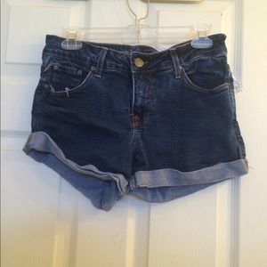 Denim high waisted shorts