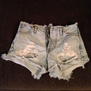 Denim shorts