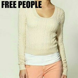 Free People cable sweater