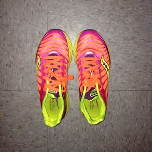 Bright Saucony Running Shoes.