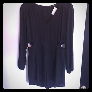 Donna Mizani Black long sleeve cut out romper