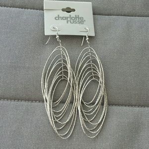 Drop oval earrings