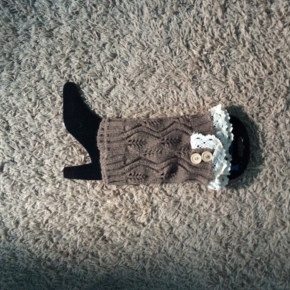 Brown leg warmers