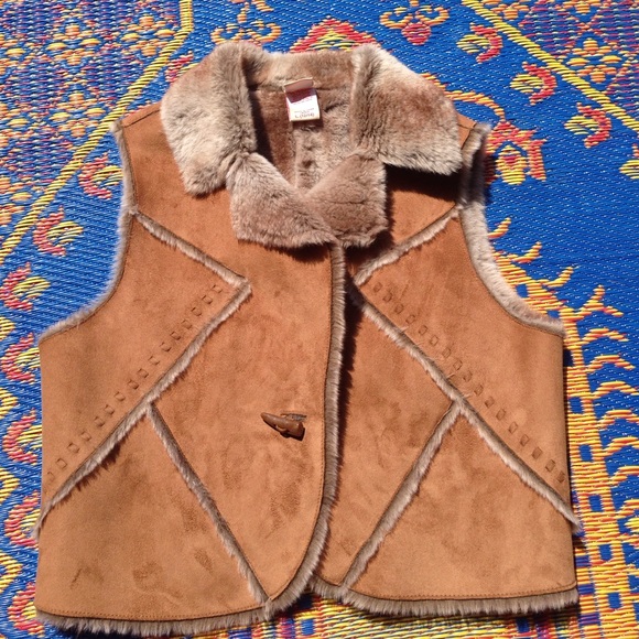 Faux suede & fur VEST