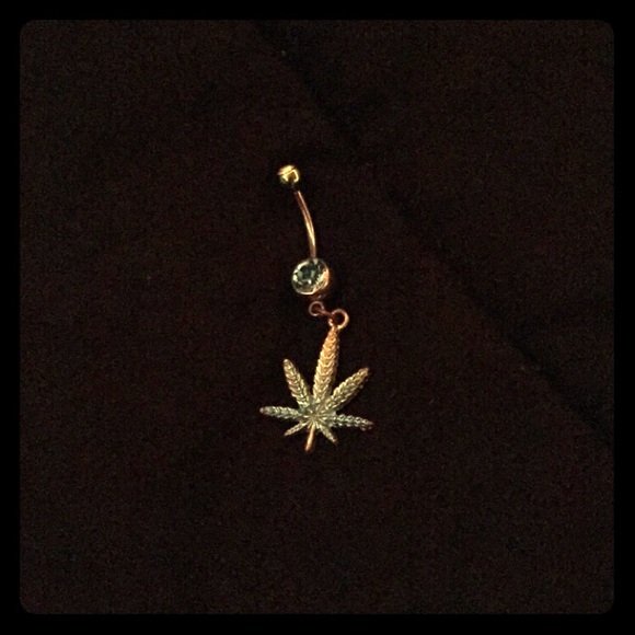Marijuana Belly Ring