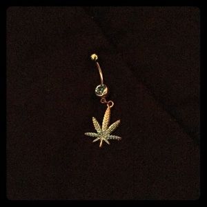 Marijuana Belly Ring