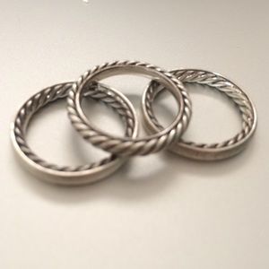 David Yurman stacking rings (set of 3)