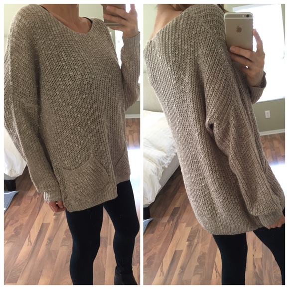 Sold • Mocha Cozy Knit Sweater - Picture 2 of 4