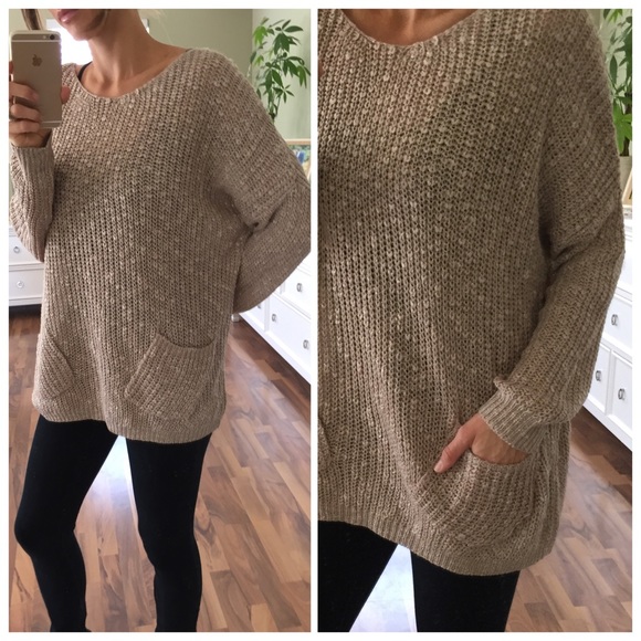 Sold • Mocha Cozy Knit Sweater - Picture 3 of 4