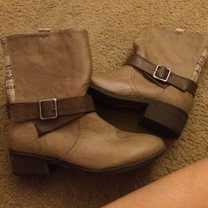 Taupe booties