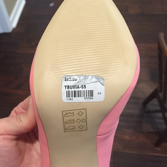 YBUVIA matte pink heels size 8 - Picture 2 of 2