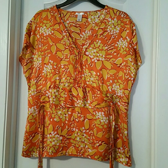 Silk tie back top