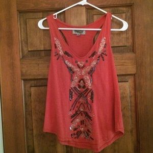 Urban Outfitters orange jeweled tank top