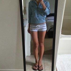 Abercrombie striped shorts