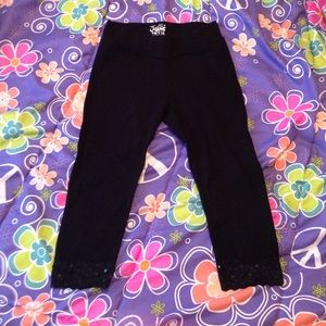 Black Justice Crop Leggings