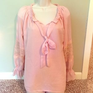 Boston Proper pink blouse