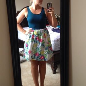 Tropical Print Tank dress