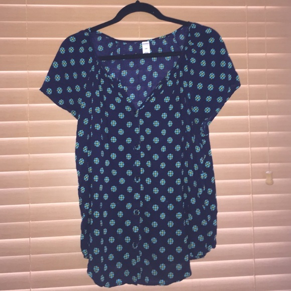 old navy, navy blue blouse NWOT