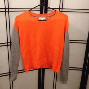 Orange/gray sweater