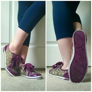 COACH Brodi tennis shoes RARE plum
