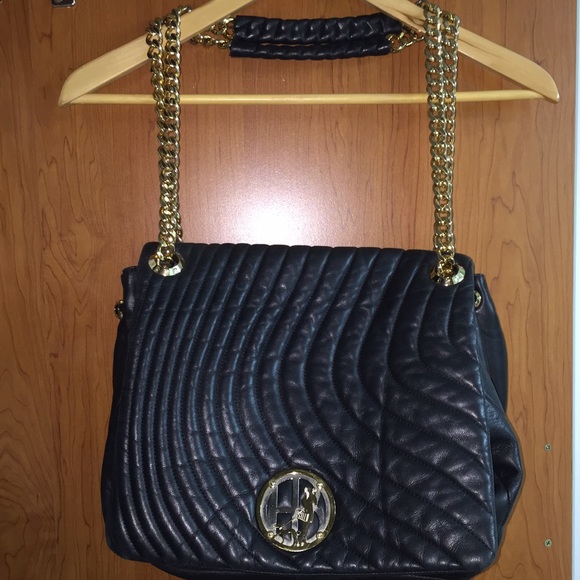 Henri Bendel authentic black leather handbag.