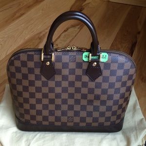 Authentic Louis Vuitton Alma PM Damier Ebene Bag