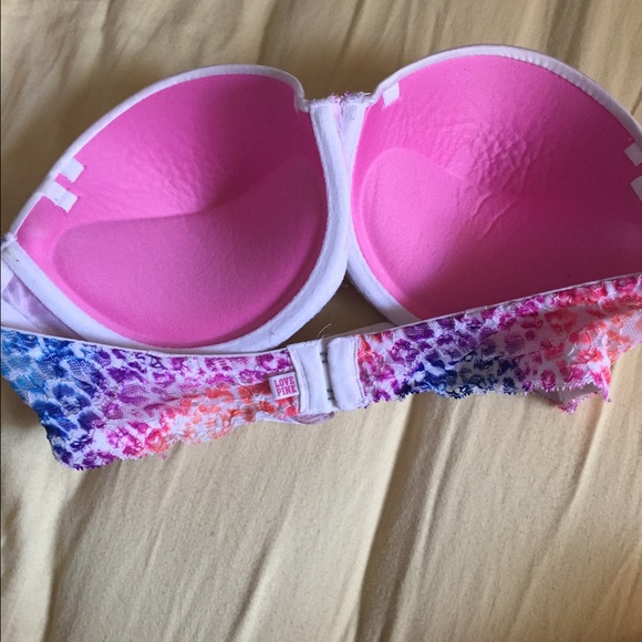 White Victoria secret pink strapless bra - Picture 2 of 4