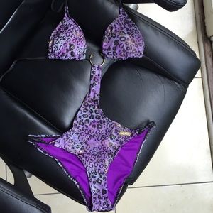 Sexy purple baby phat monokini swimwear