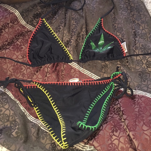 2 piece marijuana bikini