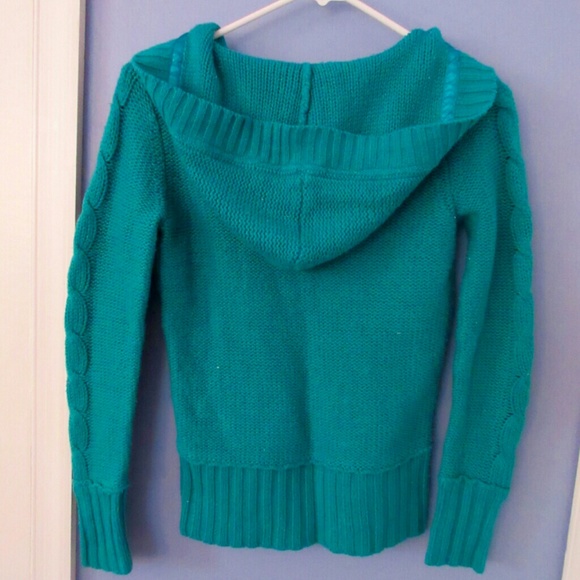 Turquoise Pull Over Hoodie by Delia's - Picture 3 of 4