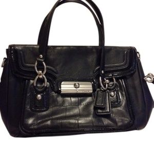 Coach Kristin Spectator black leather satchel Coach Kristin Spectator black leather satchel