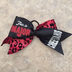 black and red bow