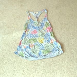 Hollister flower racerback tank top