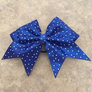 blue rhinestone bow