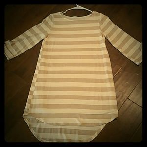 Gold and cream striped tunic