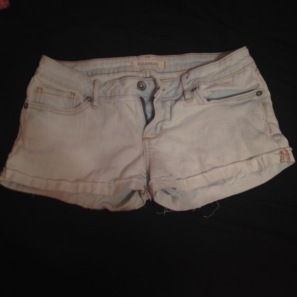 Pale Blue Denim Short Shorts