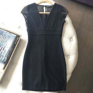 Zara Bodycon Dress with Dotted Mesh S