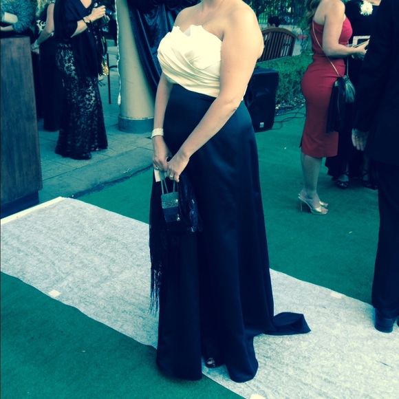 Black and white evening gown. Only worn once.